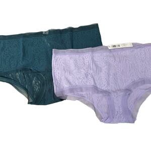 Soma Panties Large Stretch Lace Boy Short Underwear Lot 2 Panties